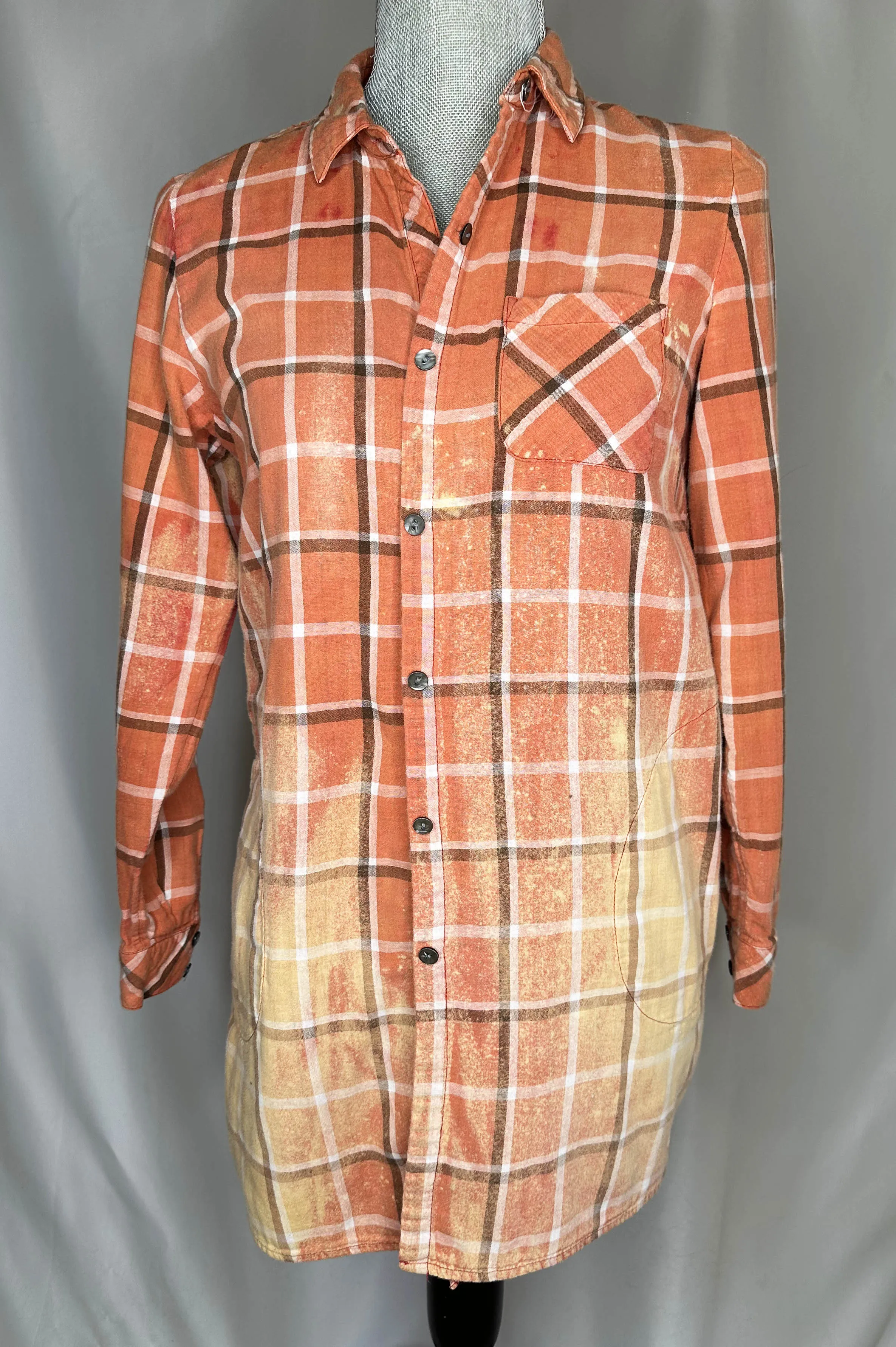 Gold fringe "From her cowboy roots" Womens Long Flannel