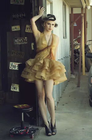 Gold Party Circuit Dress