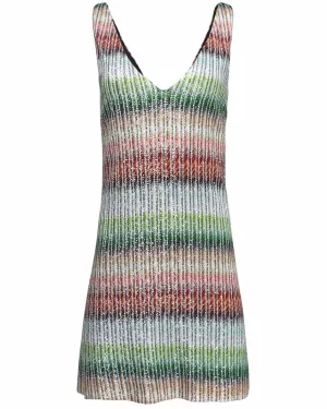 Green Sky Zig Zag Tank Mini Dress