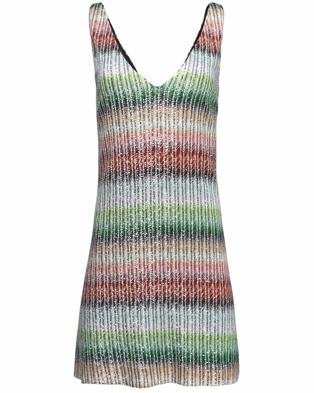 Green Sky Zig Zag Tank Mini Dress