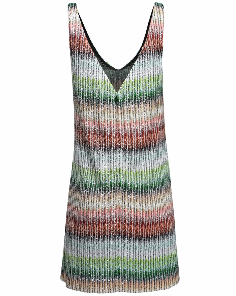 Green Sky Zig Zag Tank Mini Dress