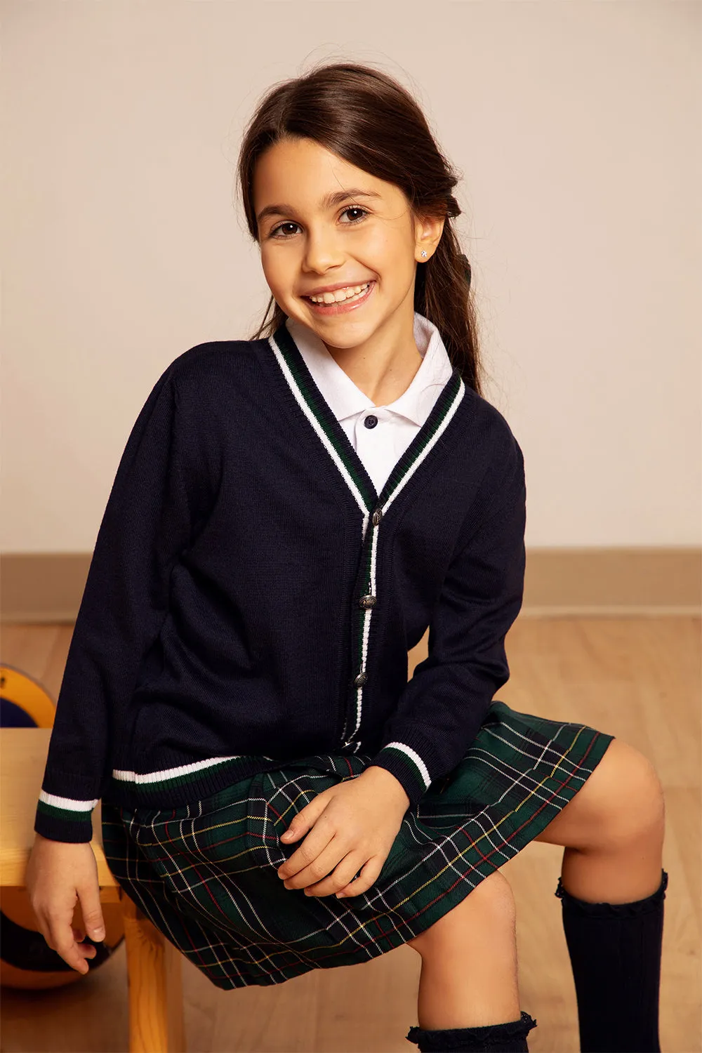 Green tartan skirt