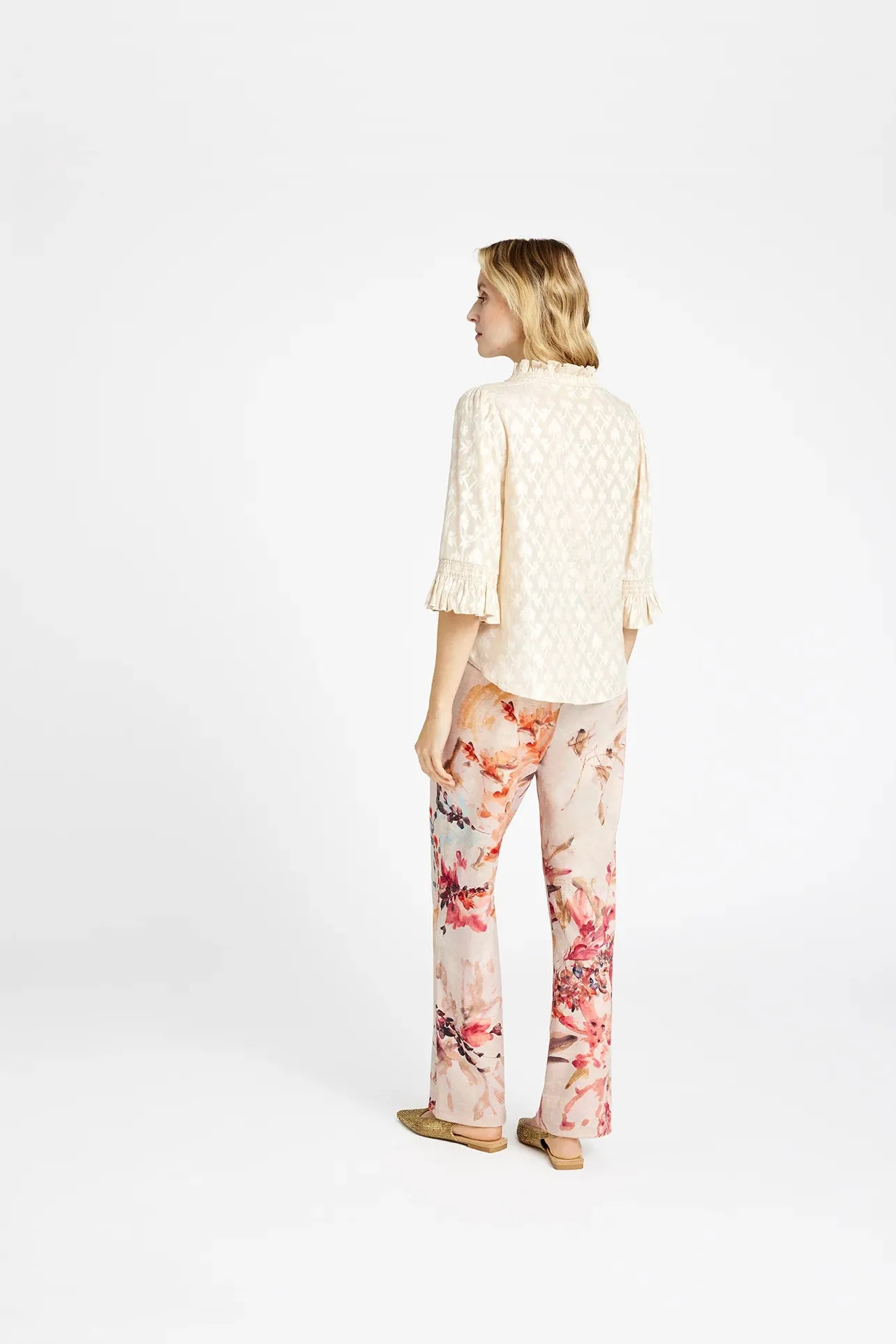 Gustav Marilou Jacquard Print V-Neck Blouse