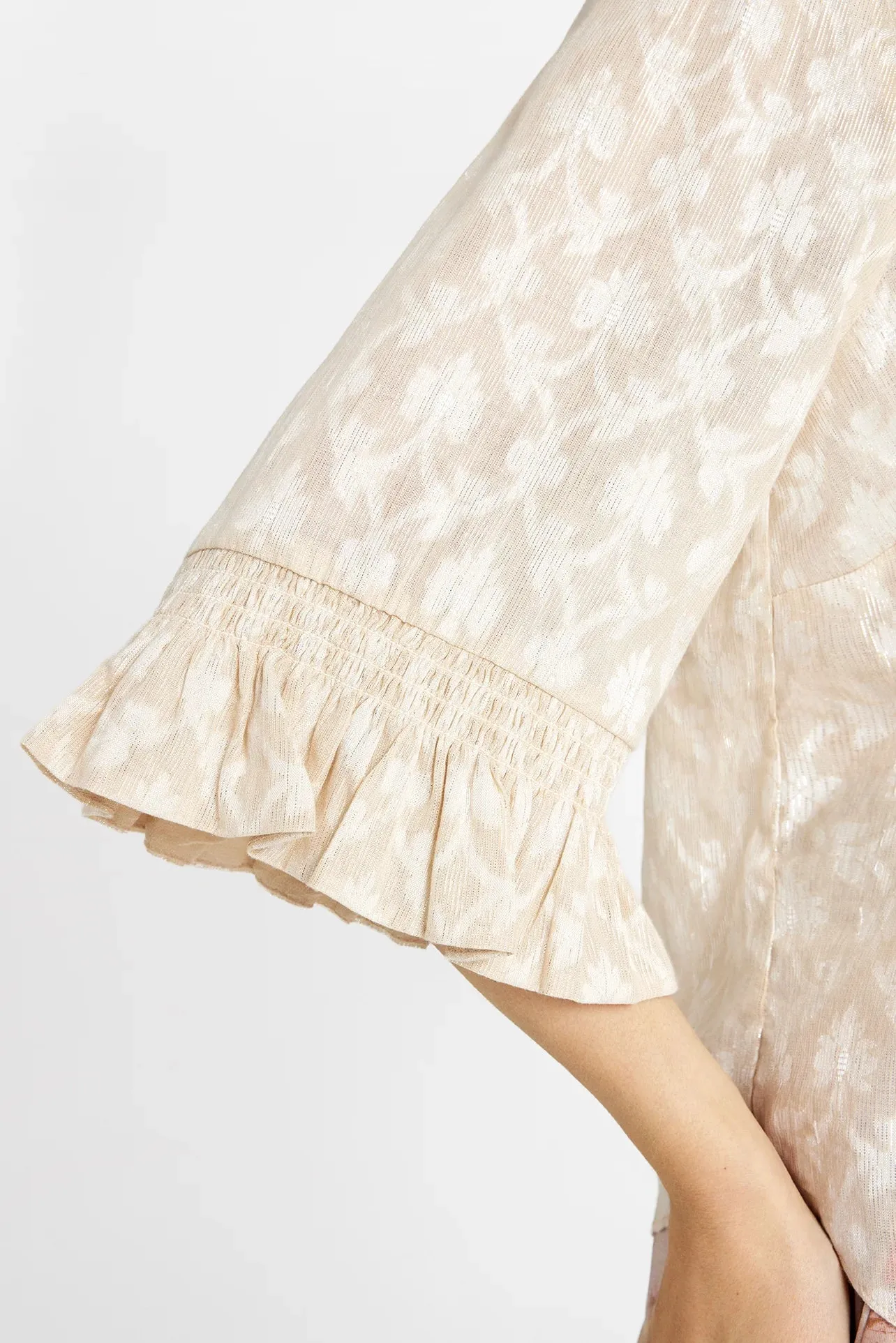 Gustav Marilou Jacquard Print V-Neck Blouse