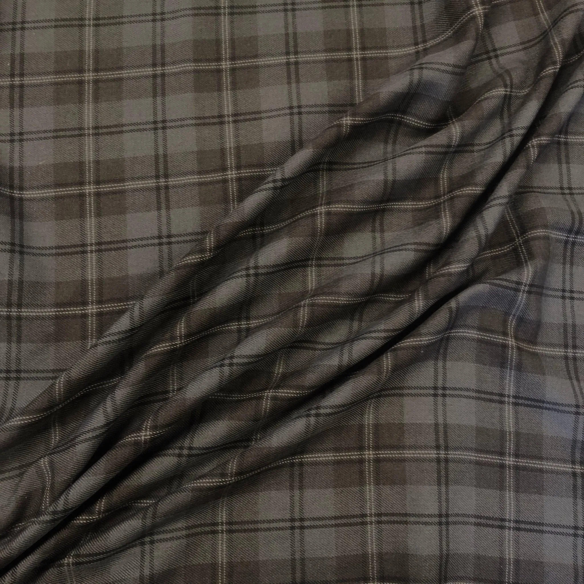 H74 | Viscose Twill Tartan - Balmoral (1.36mtr end of bolt)