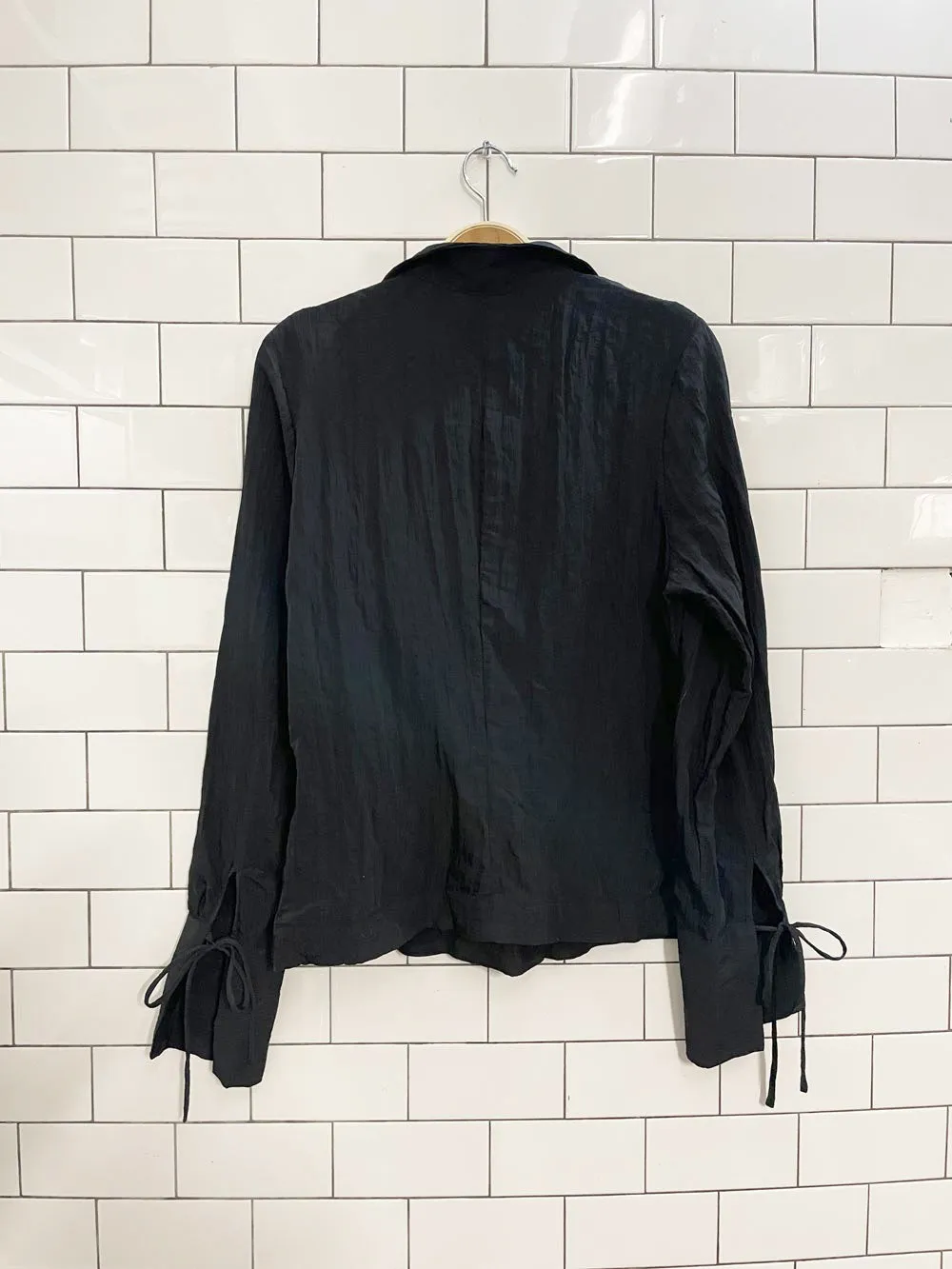 h&m corset tie-front vamp blouse