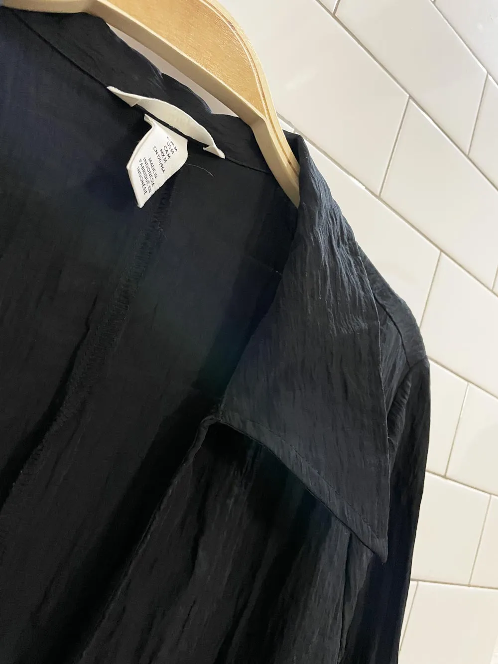 h&m corset tie-front vamp blouse