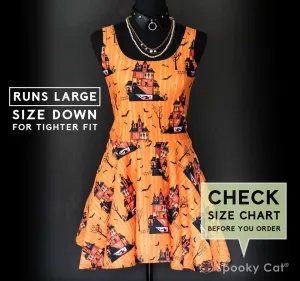 Haunted House Halloween Skater Dress