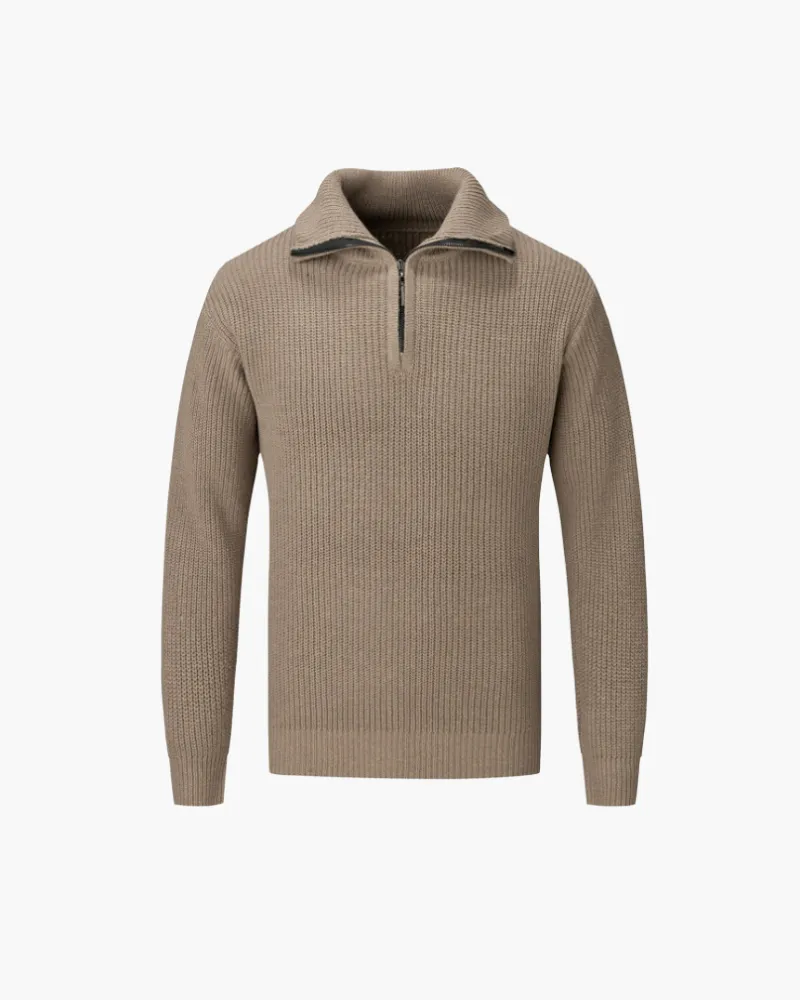 HELSINKI QUARTER ZIP SWEATER