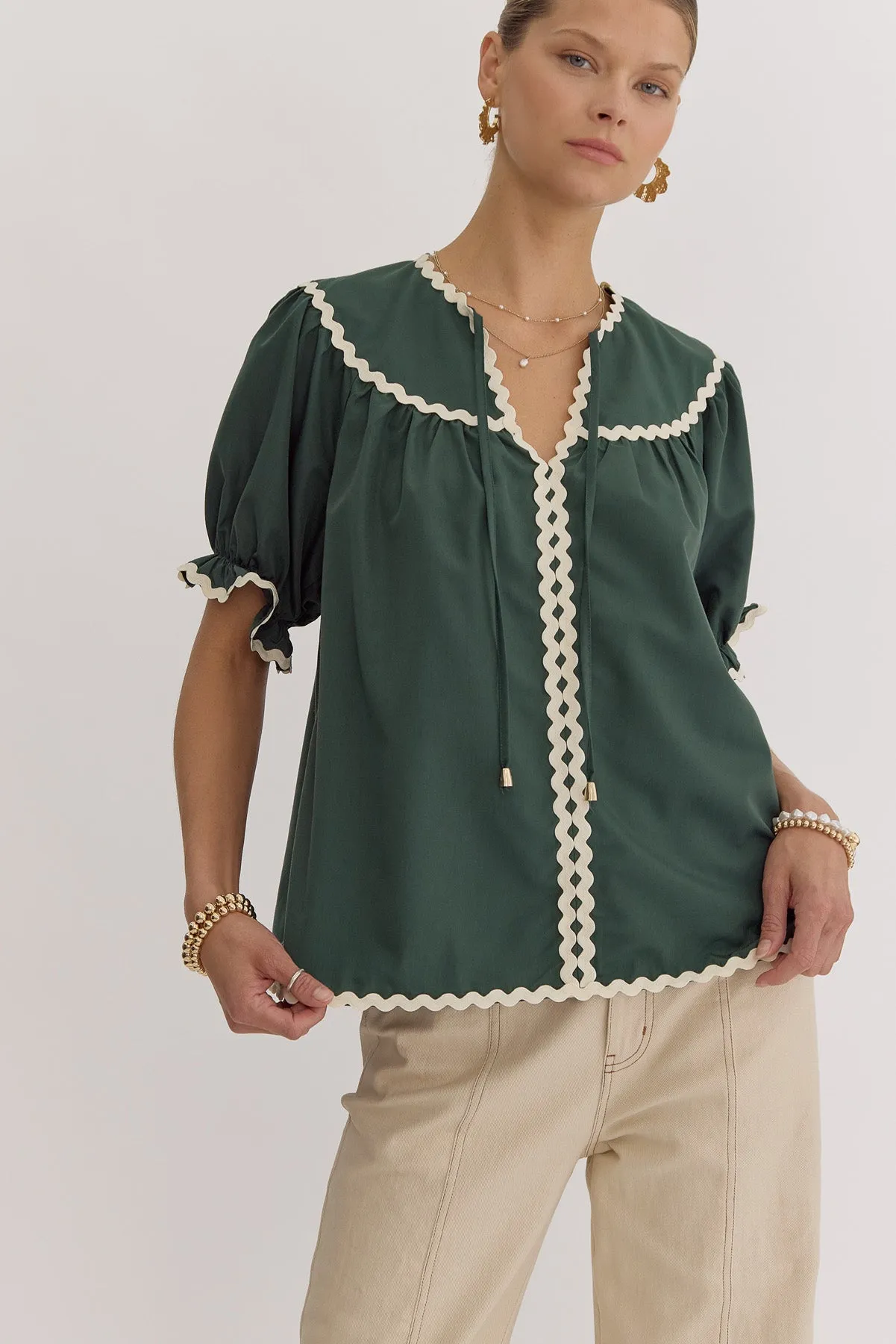 Hunter Ric Rac Blouse