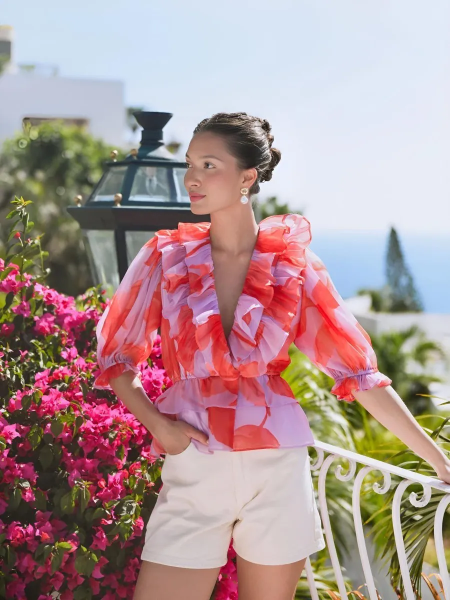 Hutch - Shiloh Ruffled V-Neck Blouse (Final Sale)