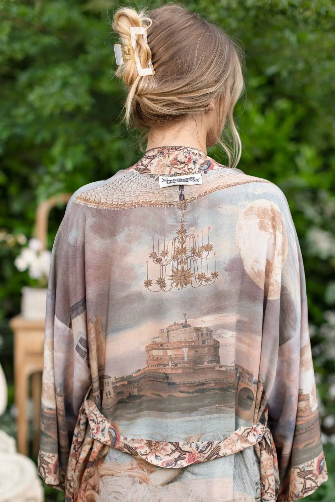 Imaginarium Matinée Duster Kimono w/ Moon mid-length