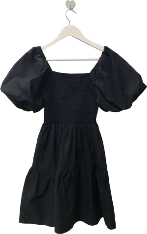 In The Style Corset Detail Puff Sleeve Mini Skater Dress In Black UK 12
