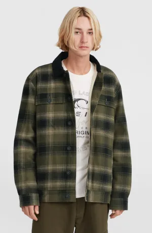 Jacke mit Fleecefutter | Green Check Small