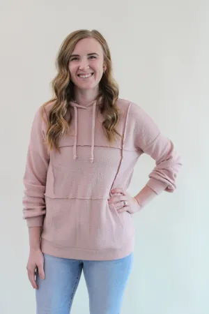 JAIDE  TEXTURED HOODIE TOP