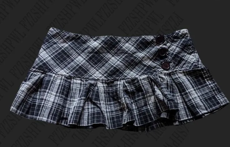 JazzHer Tartan Summer Skirts Aesthetic Women Clothing Y2K Classic Fashion Lower garment Tide Gothic Short Plaid skirt Chic Rock Bottoms