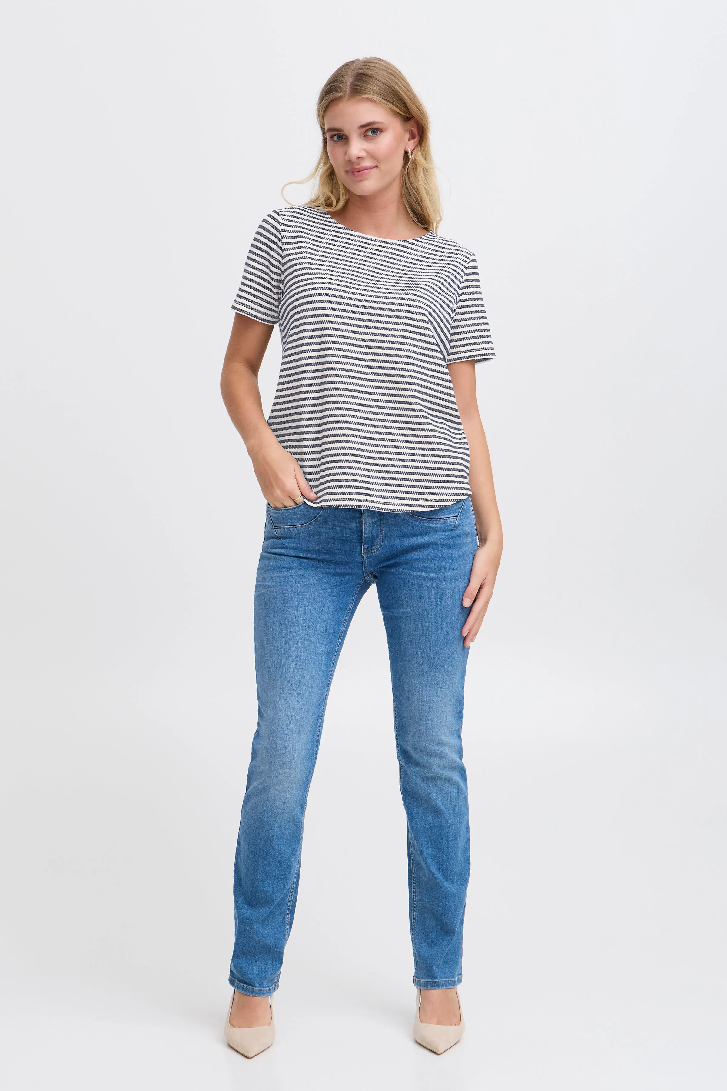 Josie Tee | Navy Blazer Stripe