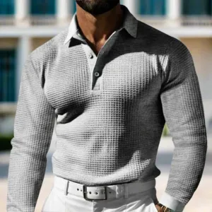 Kennedy™ | Textured Fabric Muscle Fit Polo Sweater