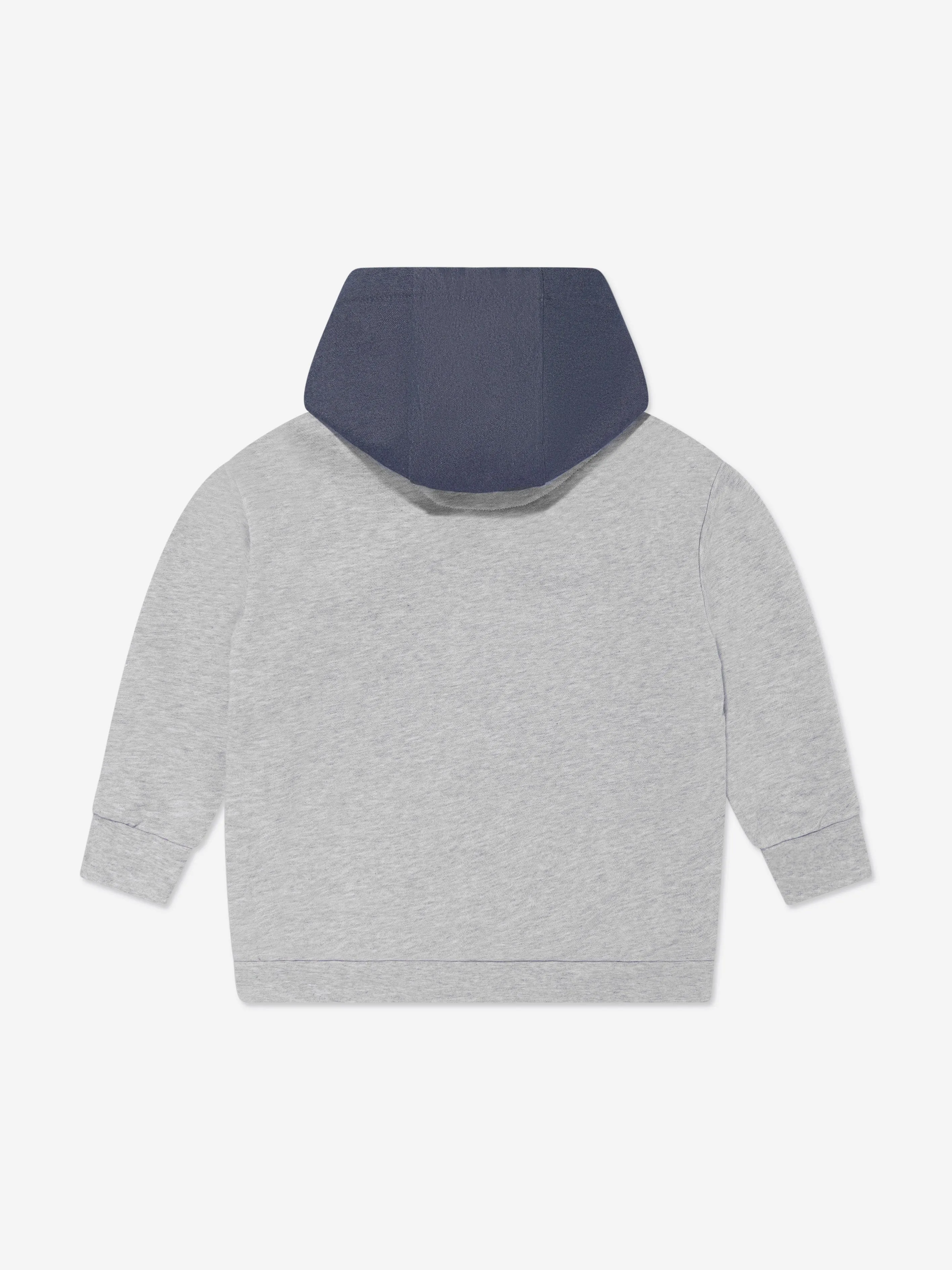 Kids Denim and Jersey Hoodie in Blue