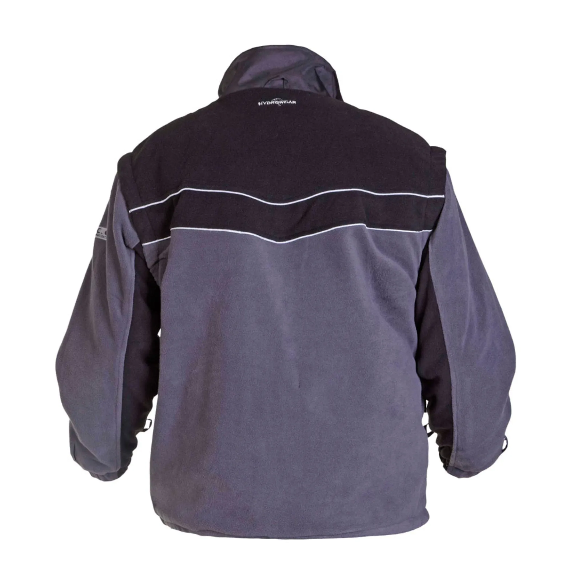 Kiel Fleece with Detachable Sleeves - Black/Grey