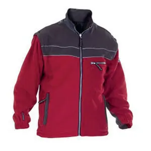Kiel Fleece with Detachable Sleeves - Red/Grey