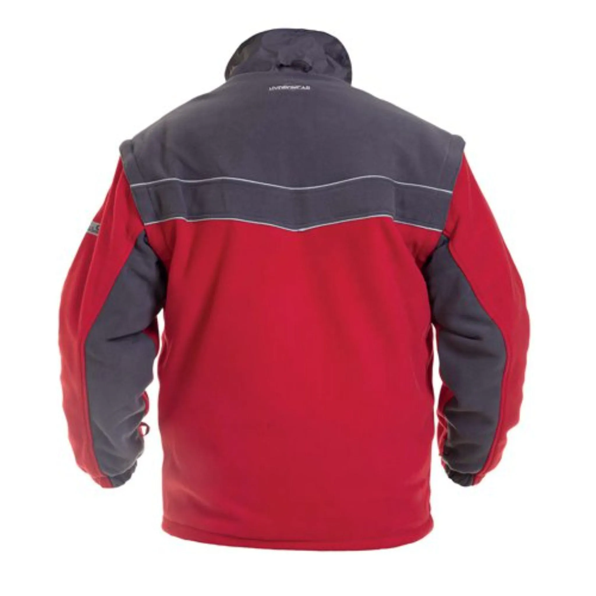 Kiel Fleece with Detachable Sleeves - Red/Grey