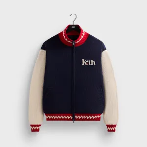 Kith for Peanuts Globe Wyona Full Zip Sweater - Nocturnal