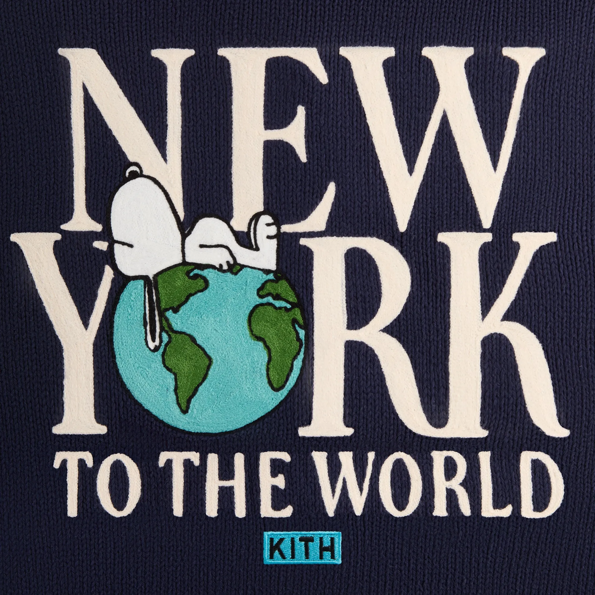 Kith for Peanuts Globe Wyona Full Zip Sweater - Nocturnal