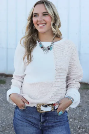Knit Tie Keyhole Sweater