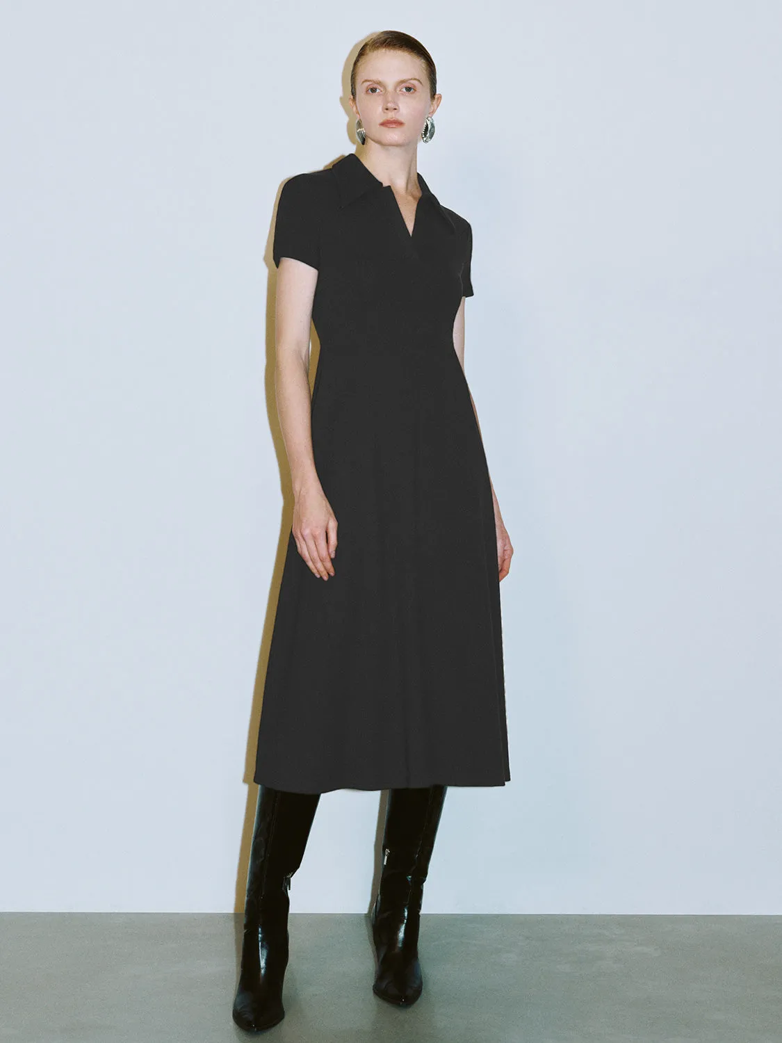 Lapel Skater Dresses