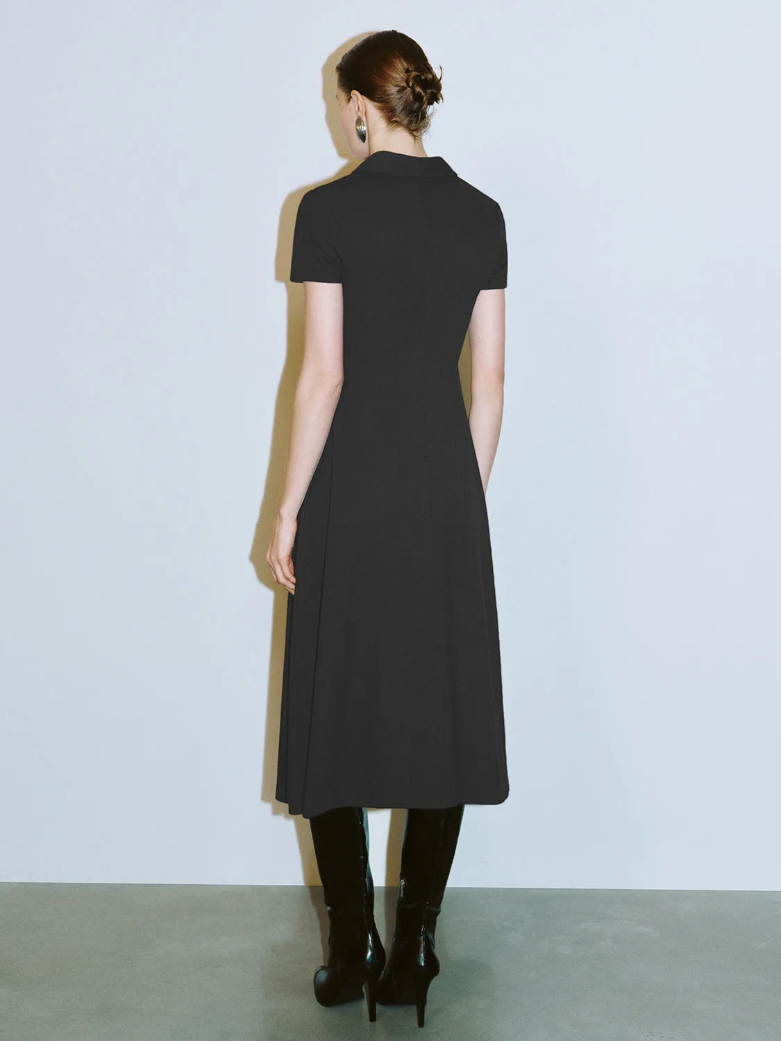 Lapel Skater Dresses