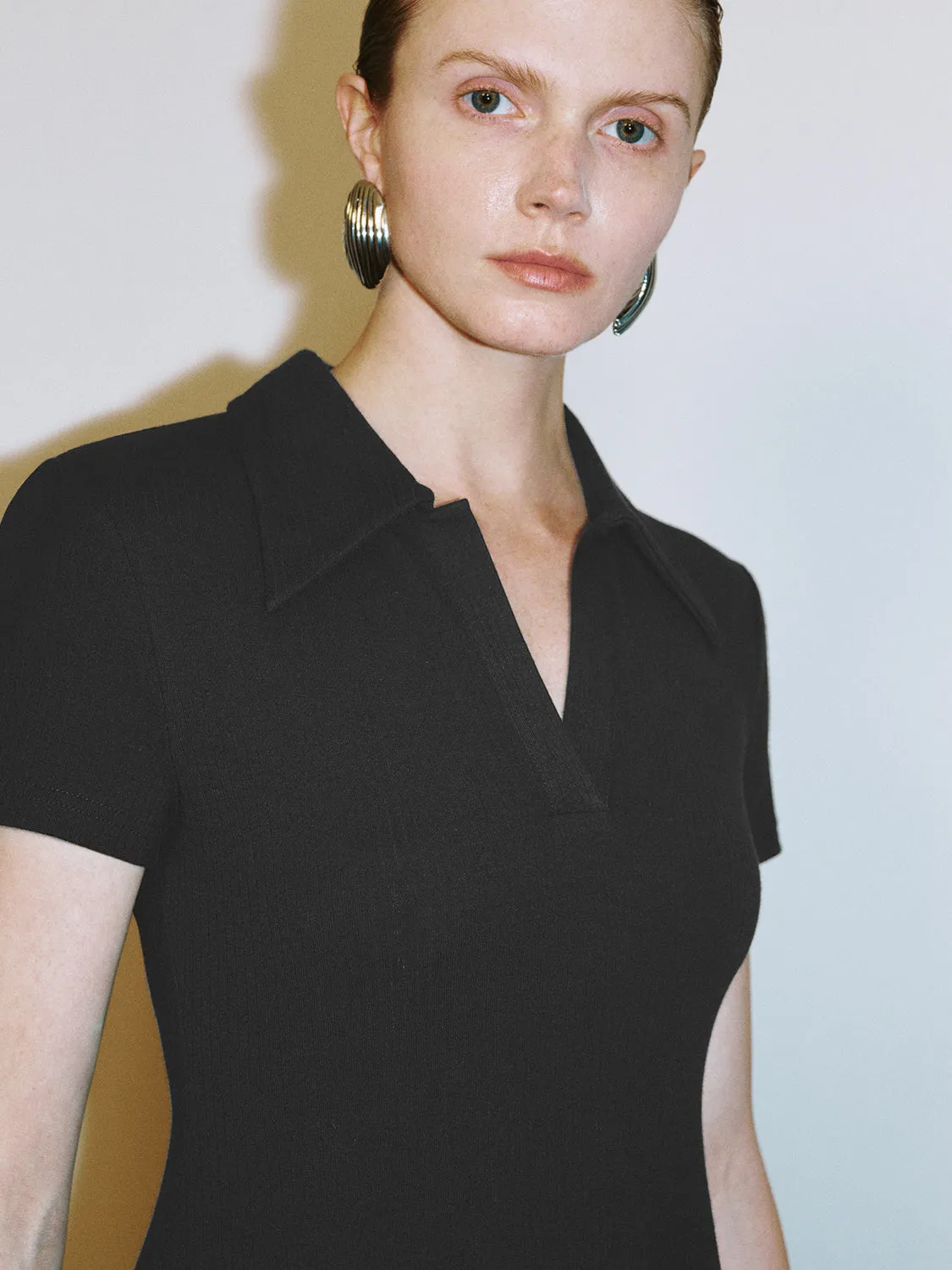 Lapel Skater Dresses