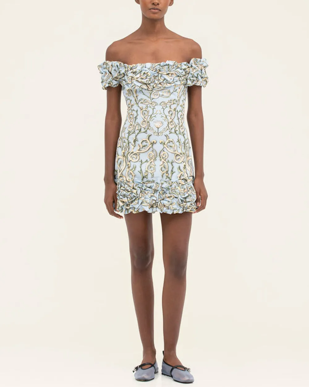Light Blue Jardin Soledad Mini Dress