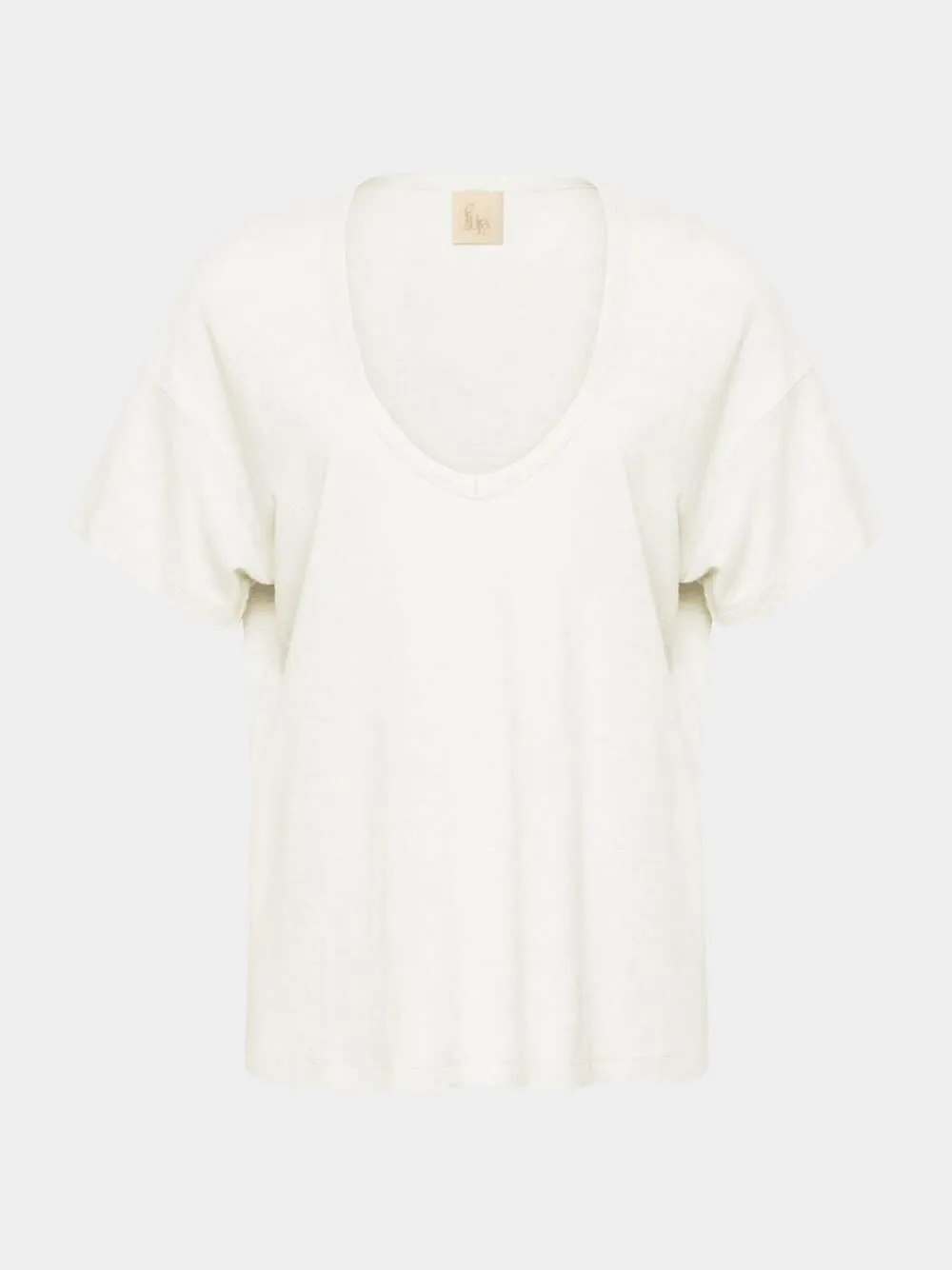 Linen V-Neck T-Shirt