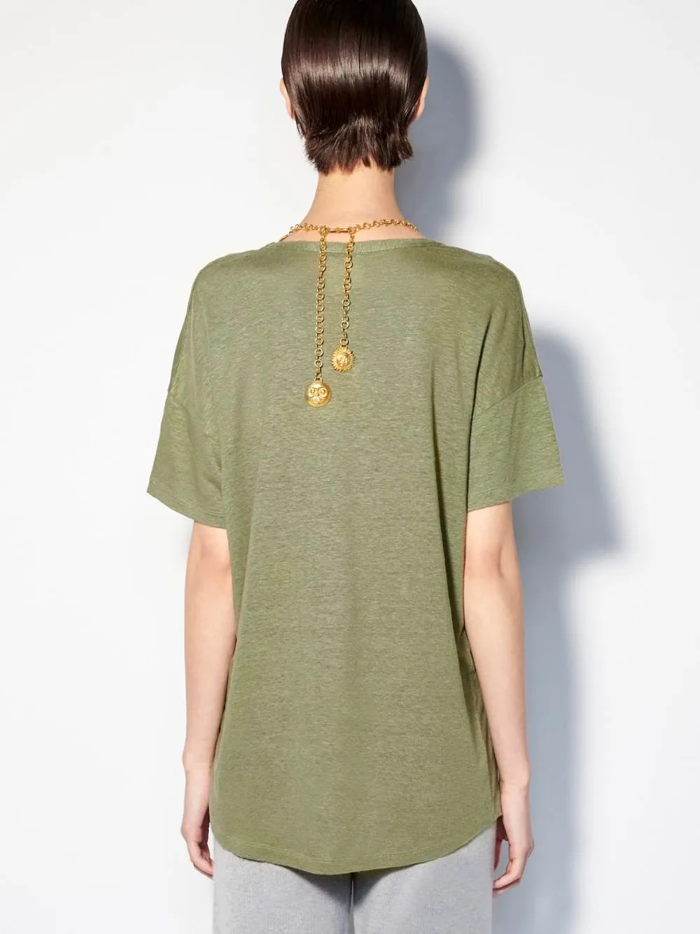 Linen V-Neck T-shirt