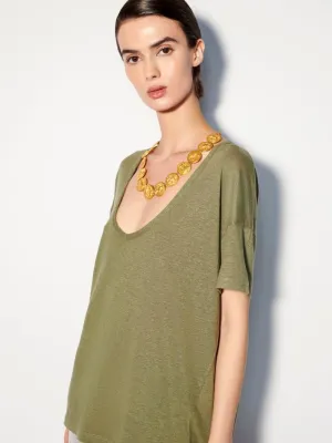 Linen V-Neck T-shirt