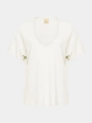 Linen V-Neck T-Shirt