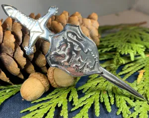 Lion Sword Kilt Pin
