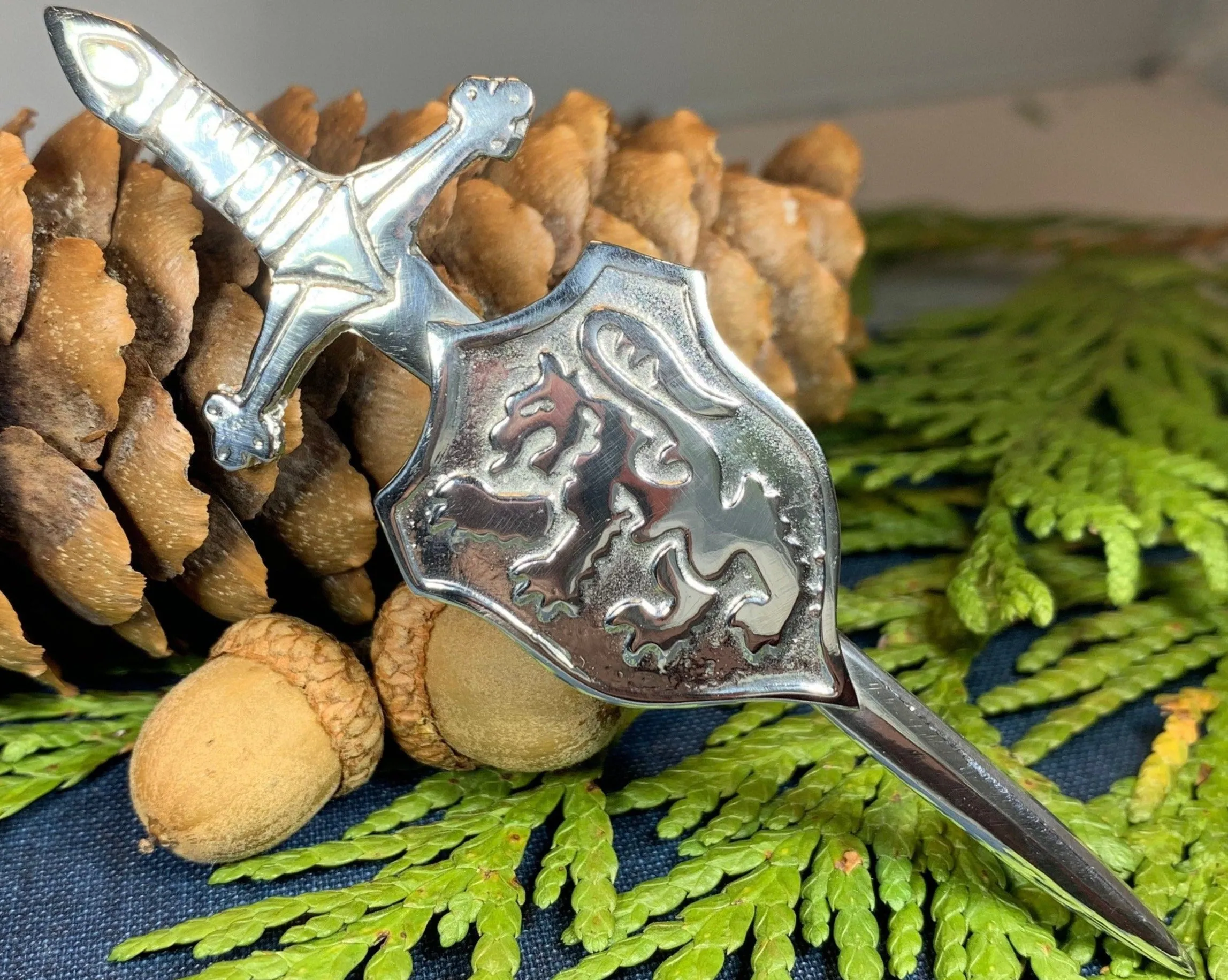 Lion Sword Kilt Pin