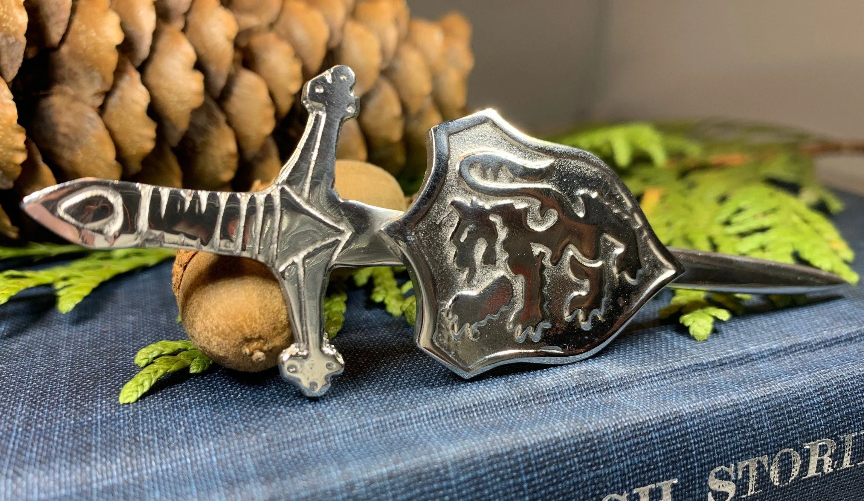 Lion Sword Kilt Pin