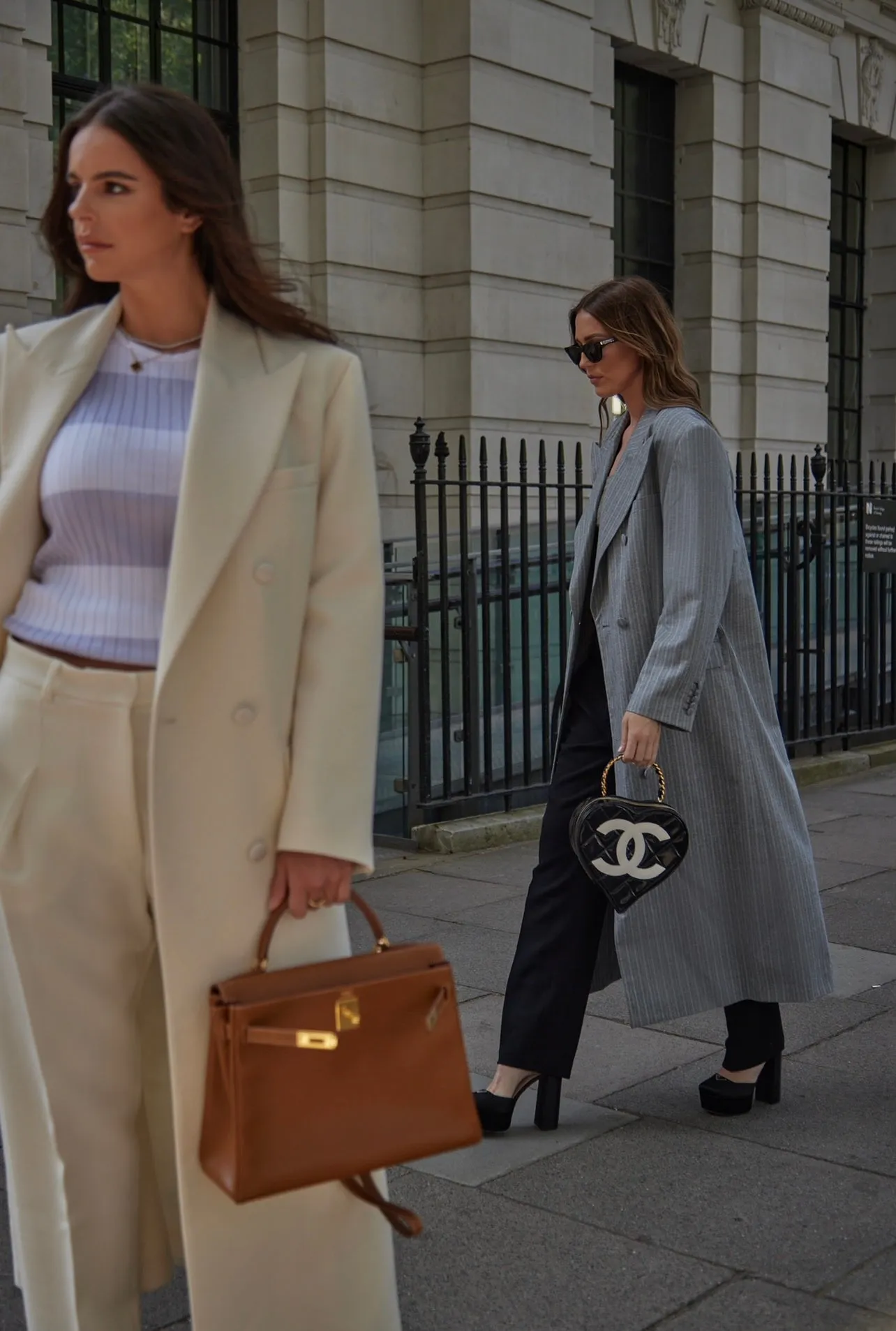 London Duster Coat in Italian Grey