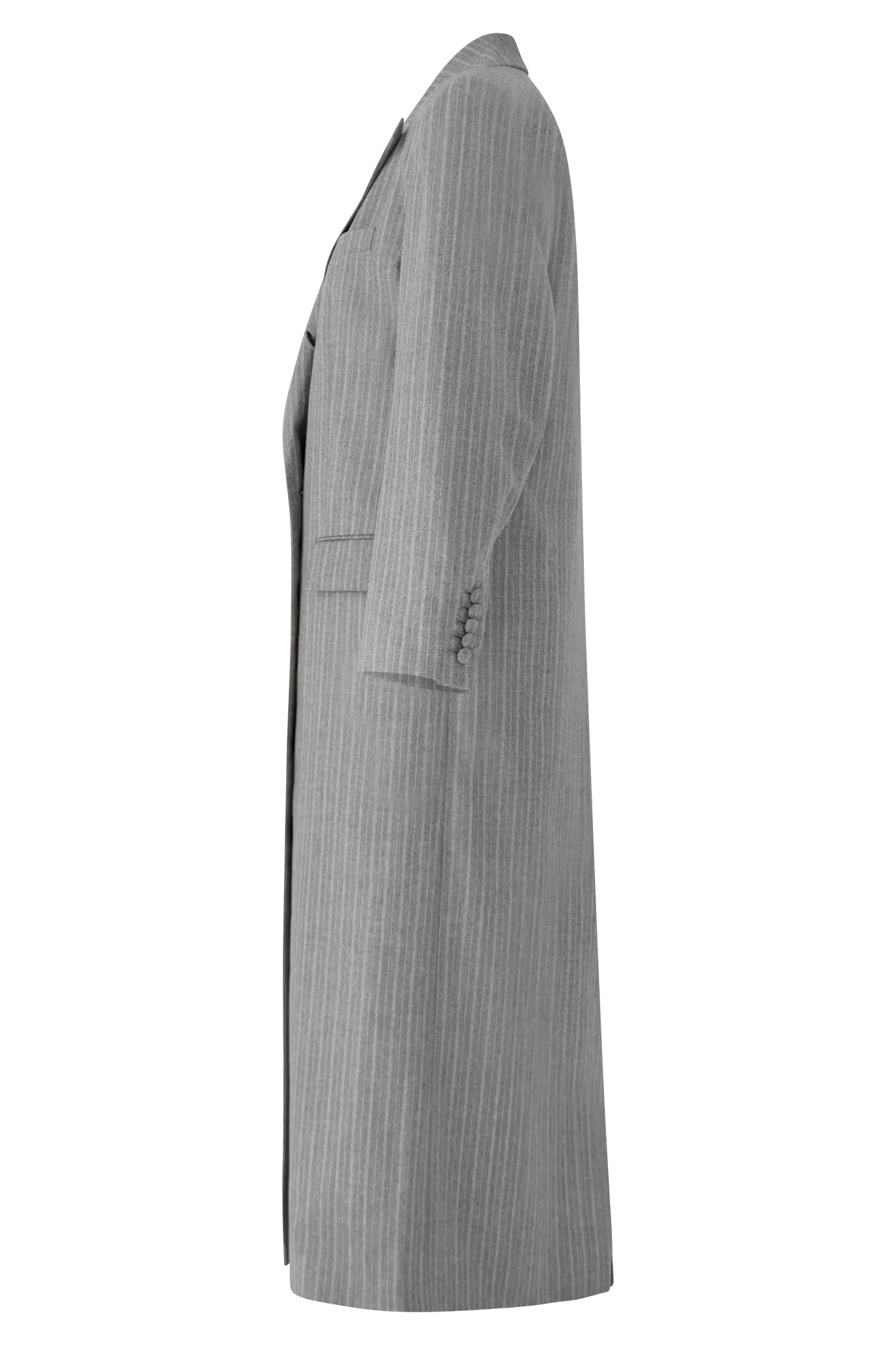 London Duster Coat in Italian Grey