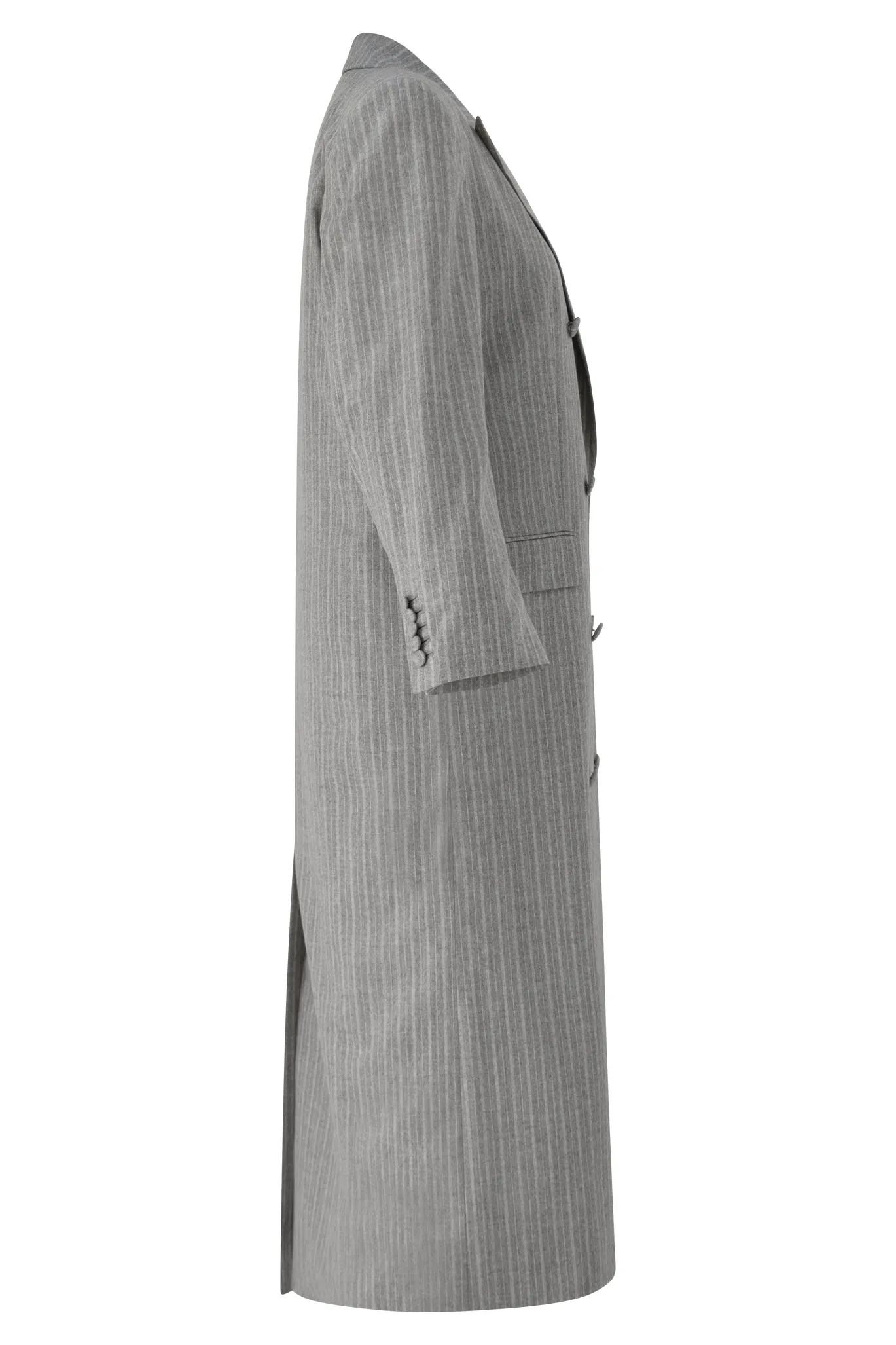 London Duster Coat in Italian Grey