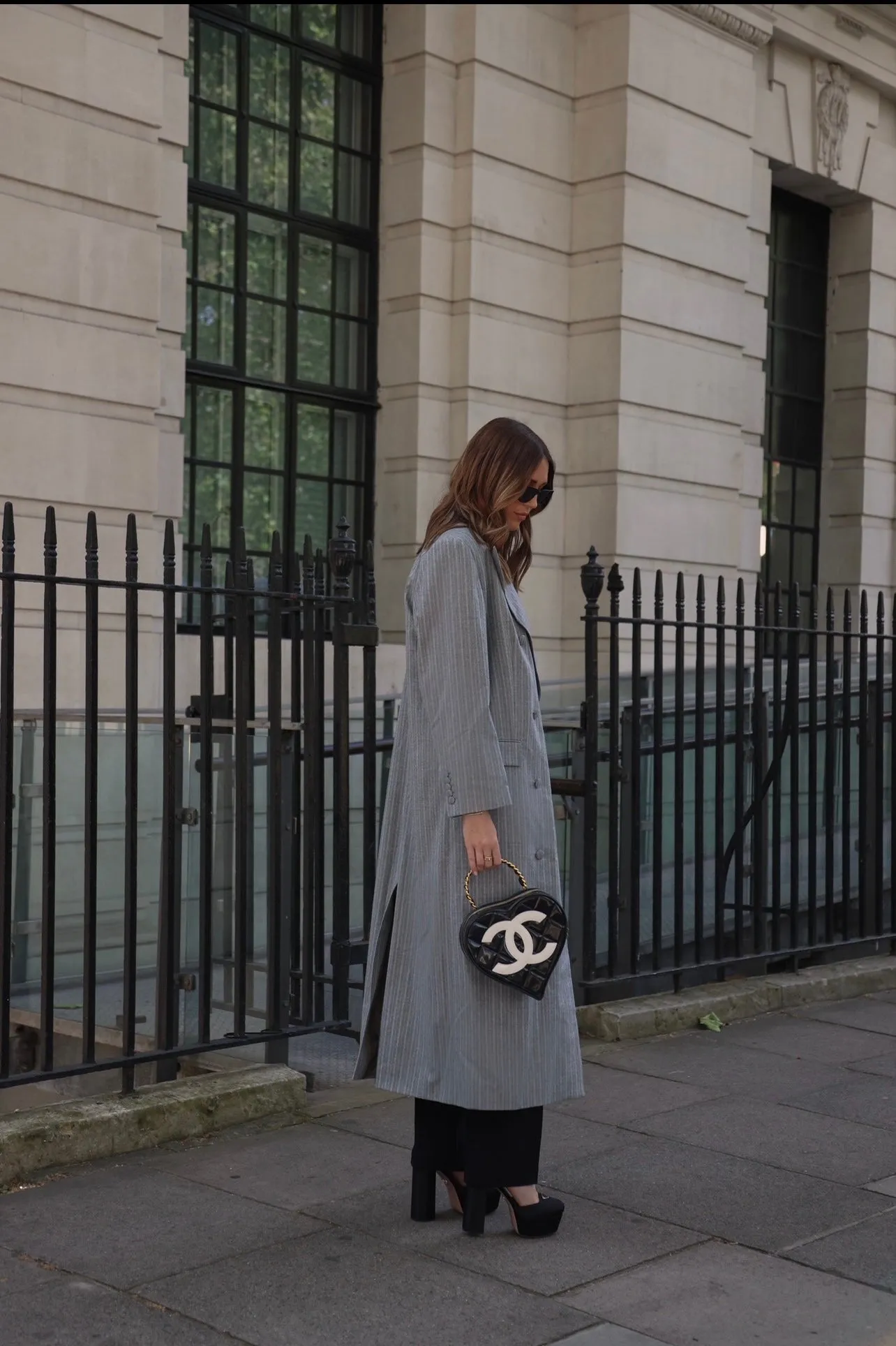 London Duster Coat in Italian Grey