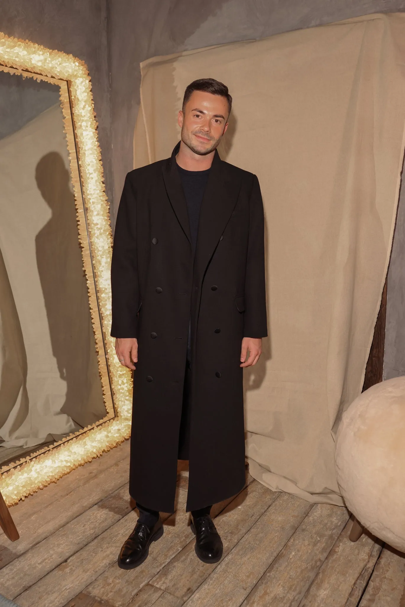 London Duster Coat in Onyx Black