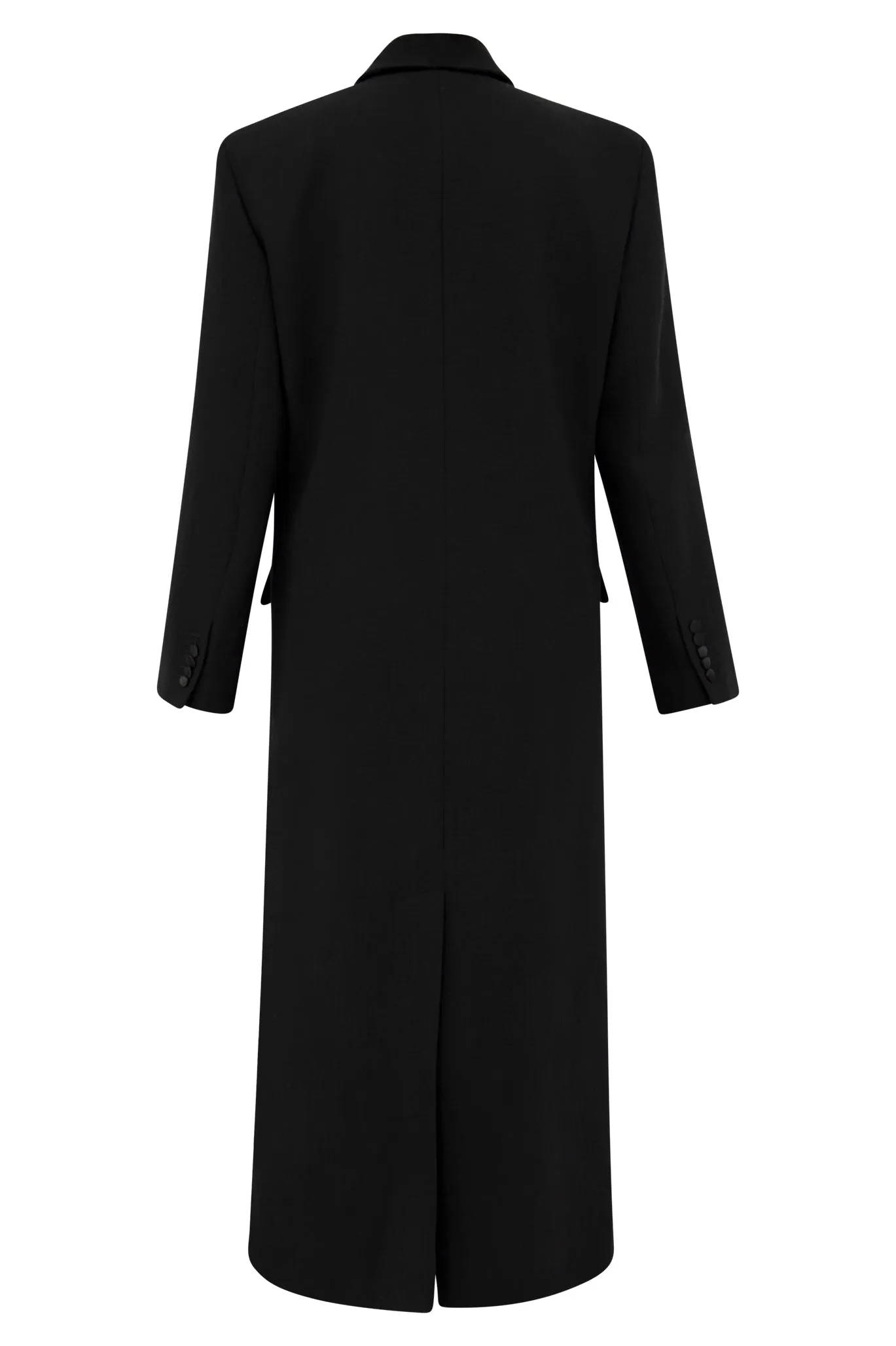 London Duster Coat in Onyx Black