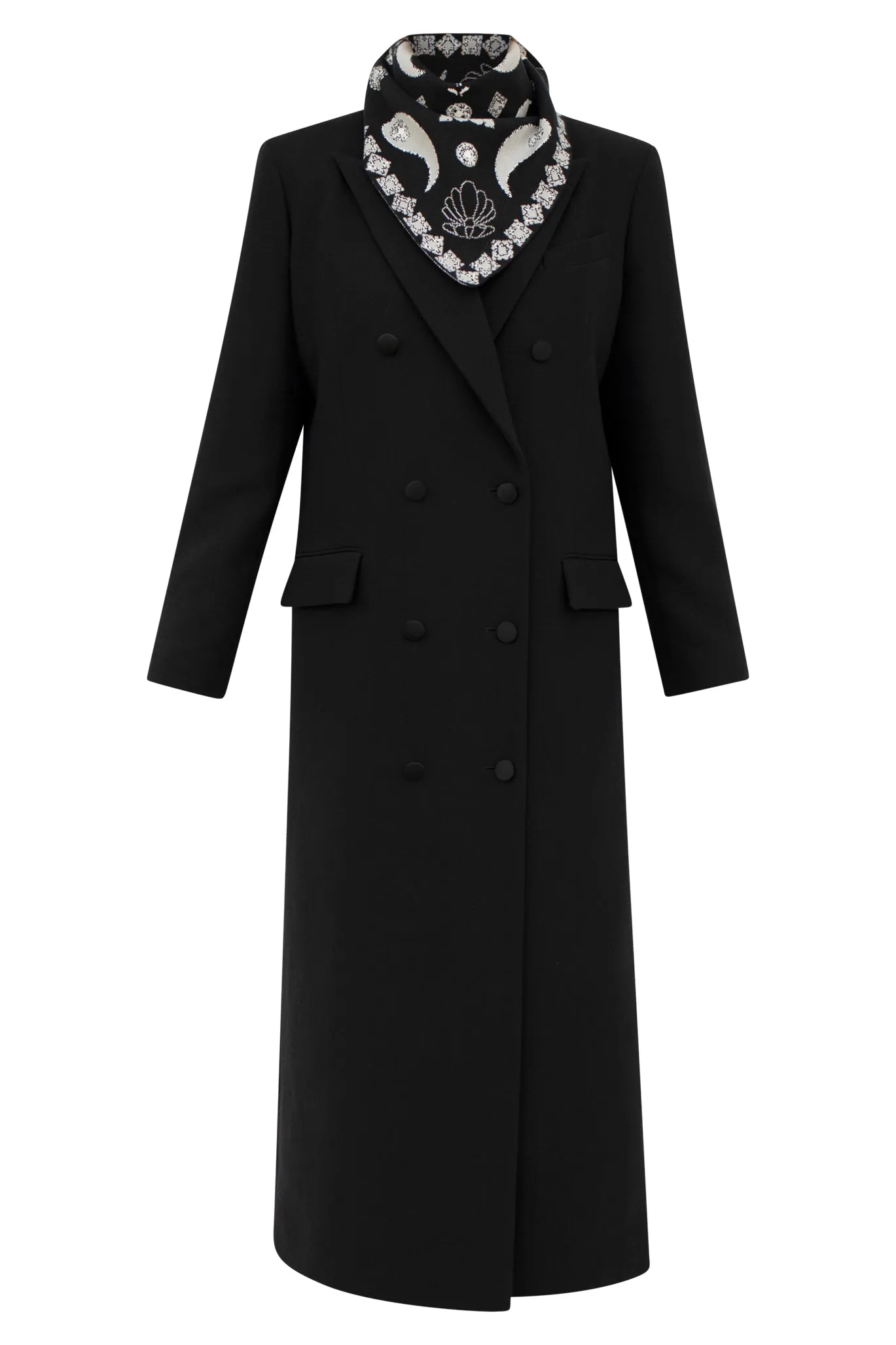 London Duster Coat in Onyx Black