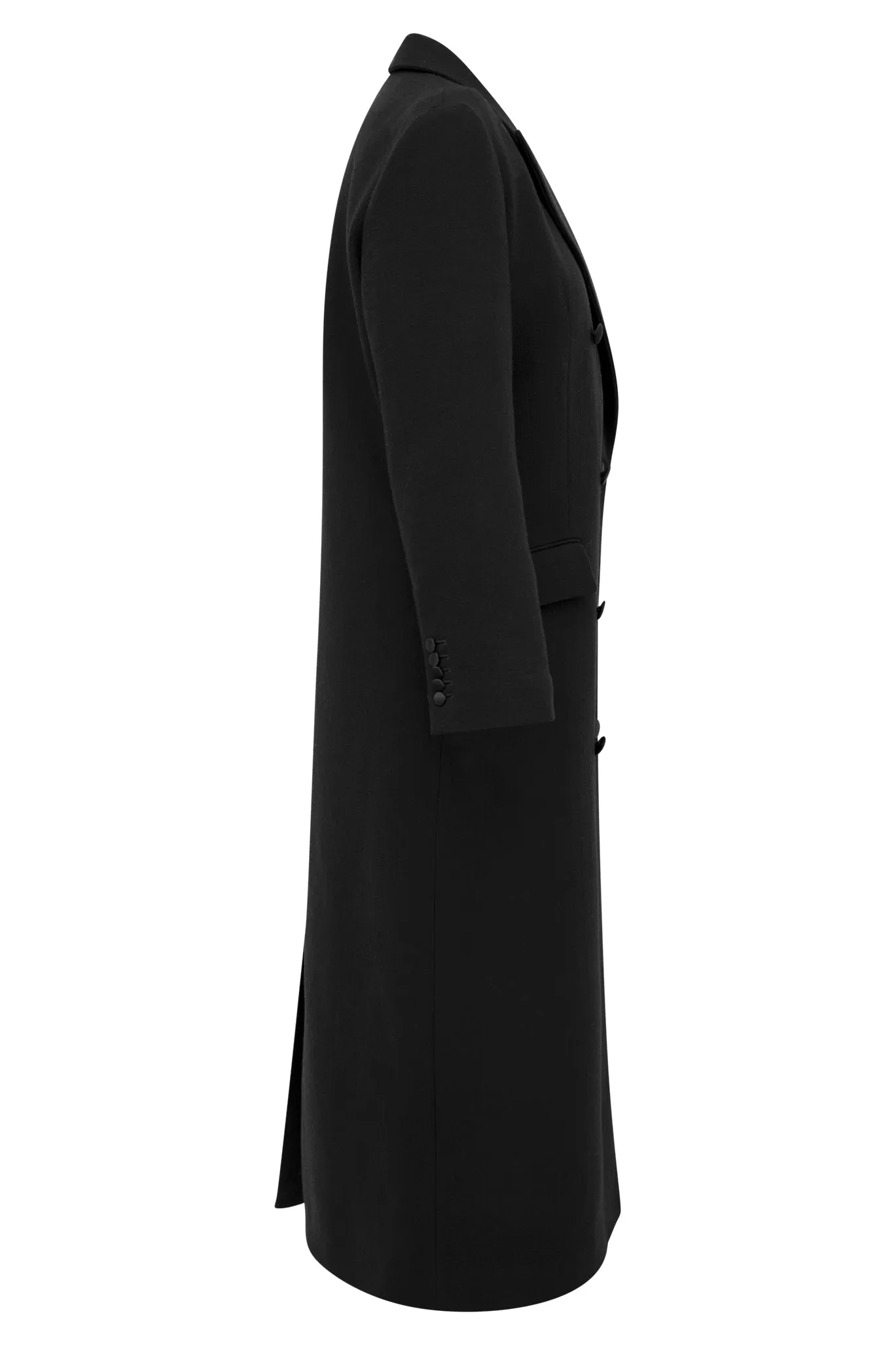 London Duster Coat in Onyx Black