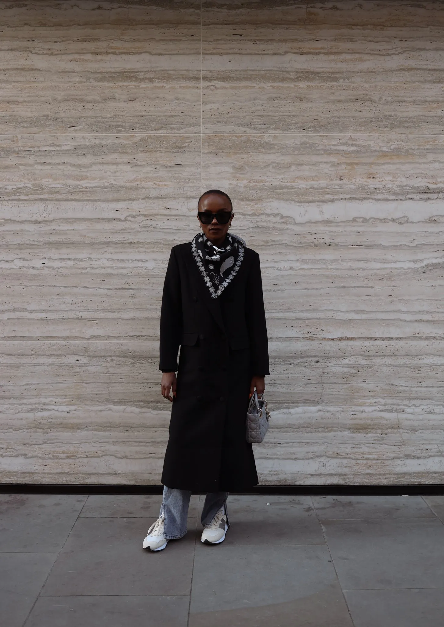 London Duster Coat in Onyx Black