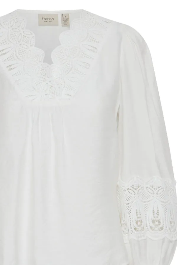 Long Sleeve Blouse - White